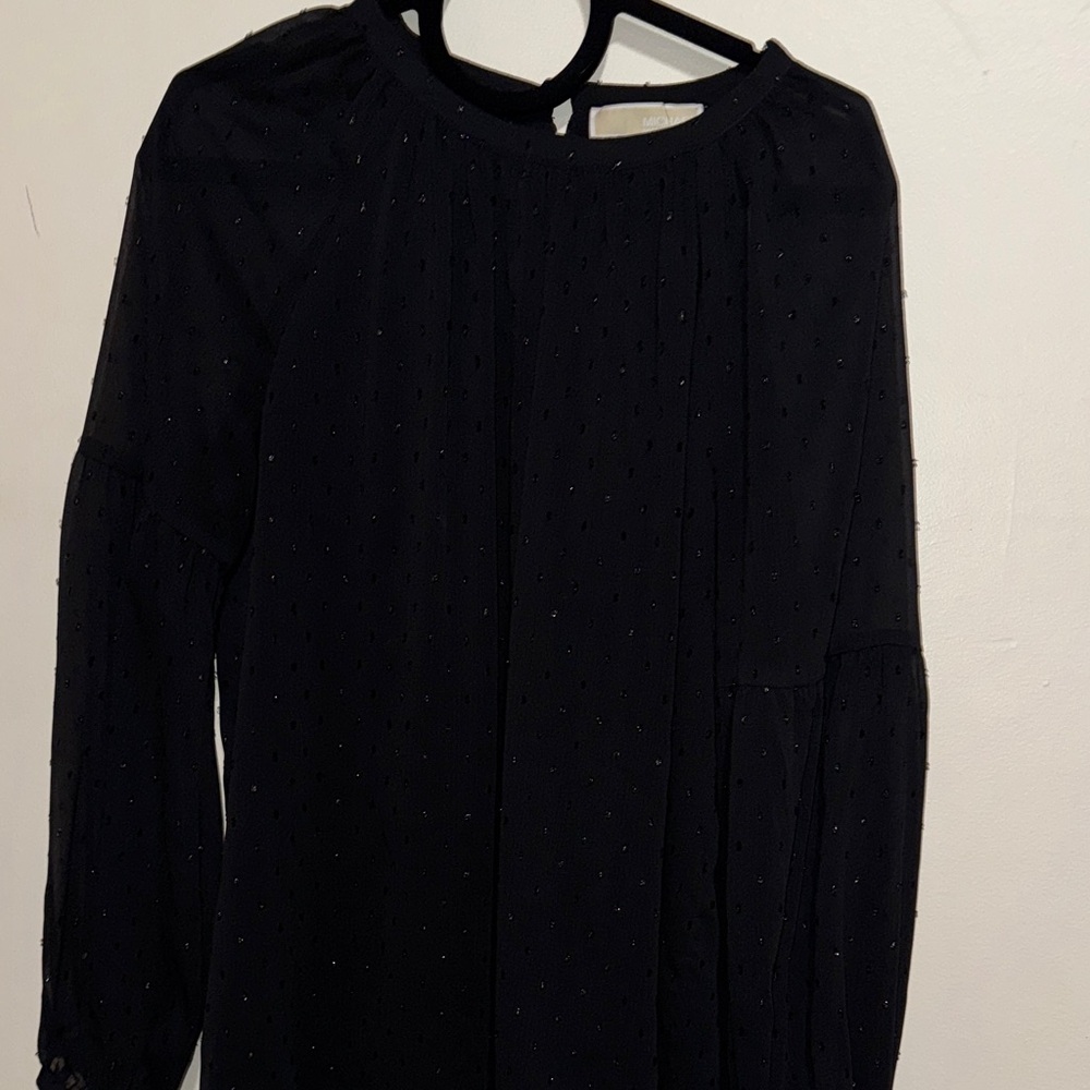 Michael Kors Black Blouse | med sheer design (#1) lined & MK | blk dress #2 LRG